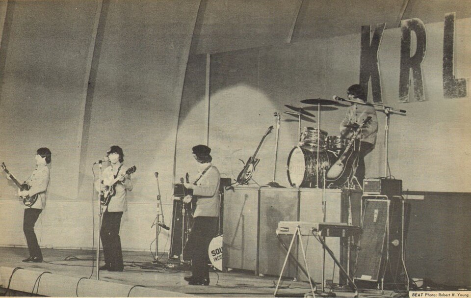 The Beatles performing at the Hollywood Bowl, 1965.