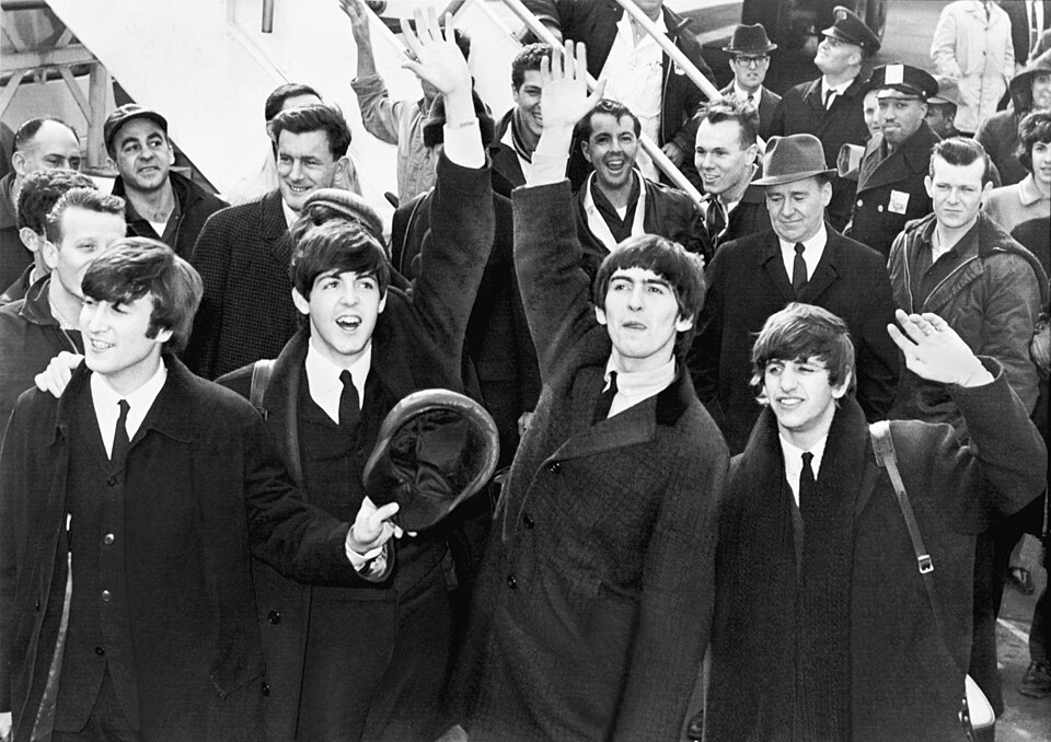 The Beatles arriving at JFK Airport, New York, 7 February 1964.