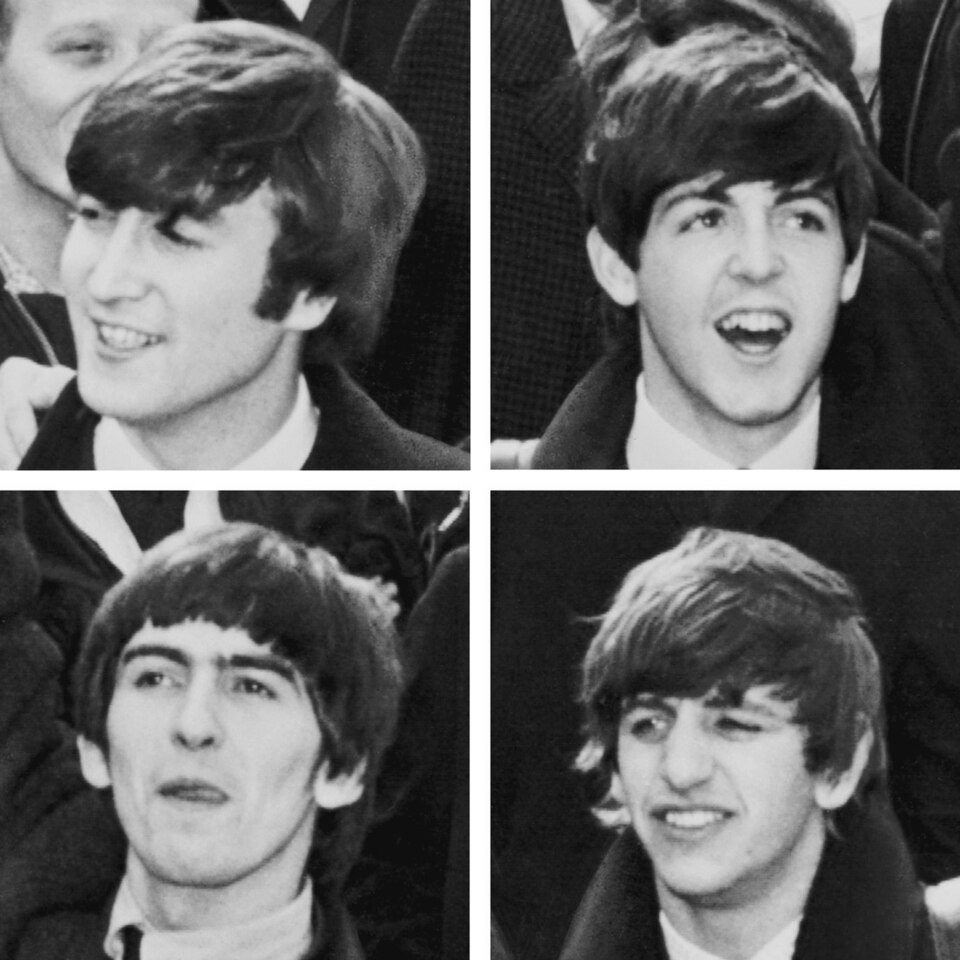 The four Beatles in New York City, 7 February 1964.